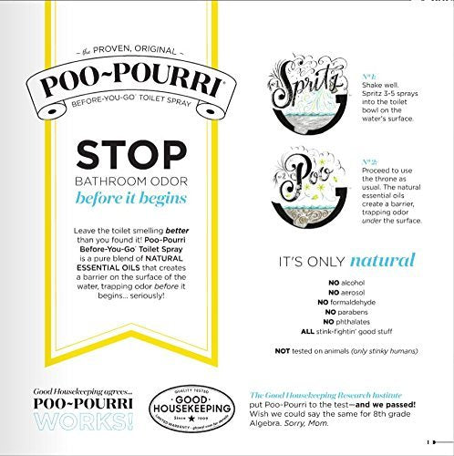 Poo-Pourri Before-You-Go 16 Ounce Refill Bottle, Lavender Vanilla