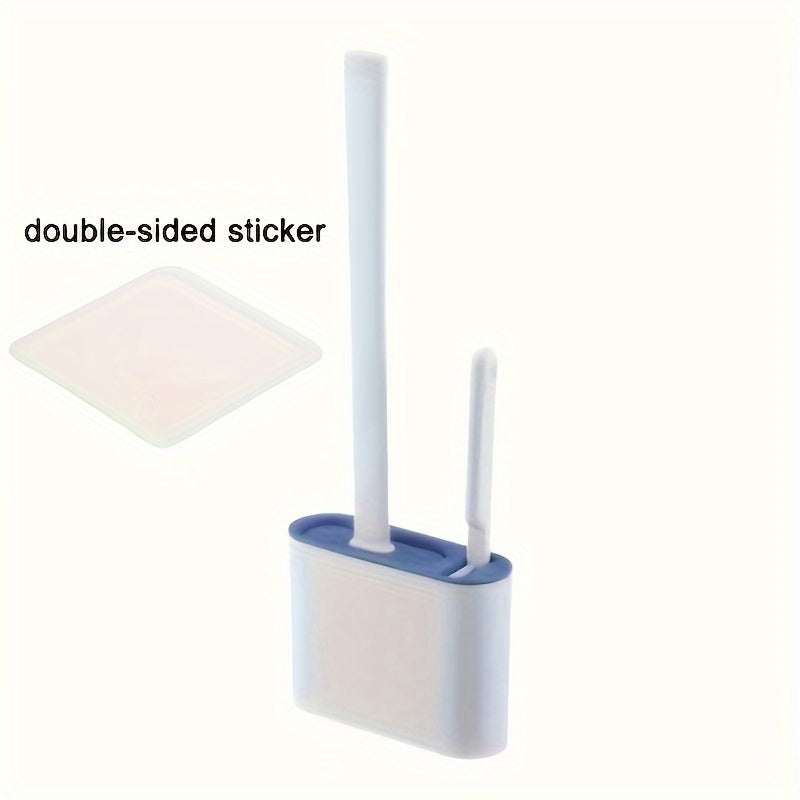 WallMounted Toilet Brush Set with Silicone Heads