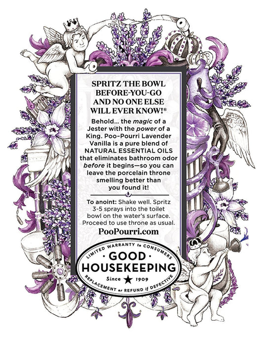 Poo-Pourri Before-You-Go 16 Ounce Refill Bottle, Lavender Vanilla