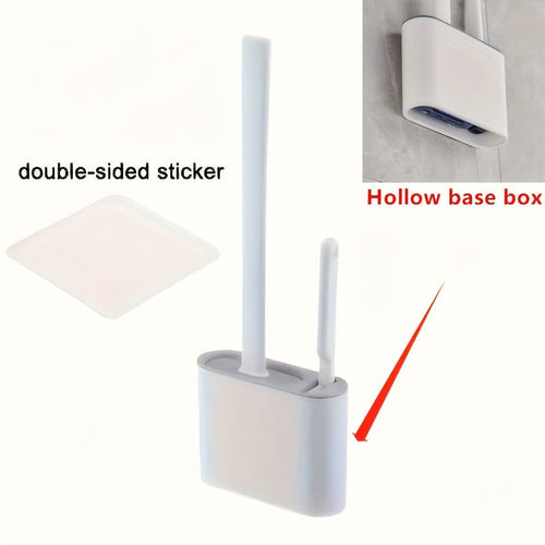 WallMounted Toilet Brush Set with Silicone Heads