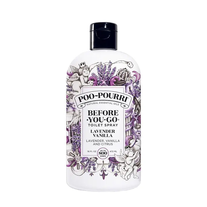 Poo-Pourri Before-You-Go 16 Ounce Refill Bottle, Lavender Vanilla