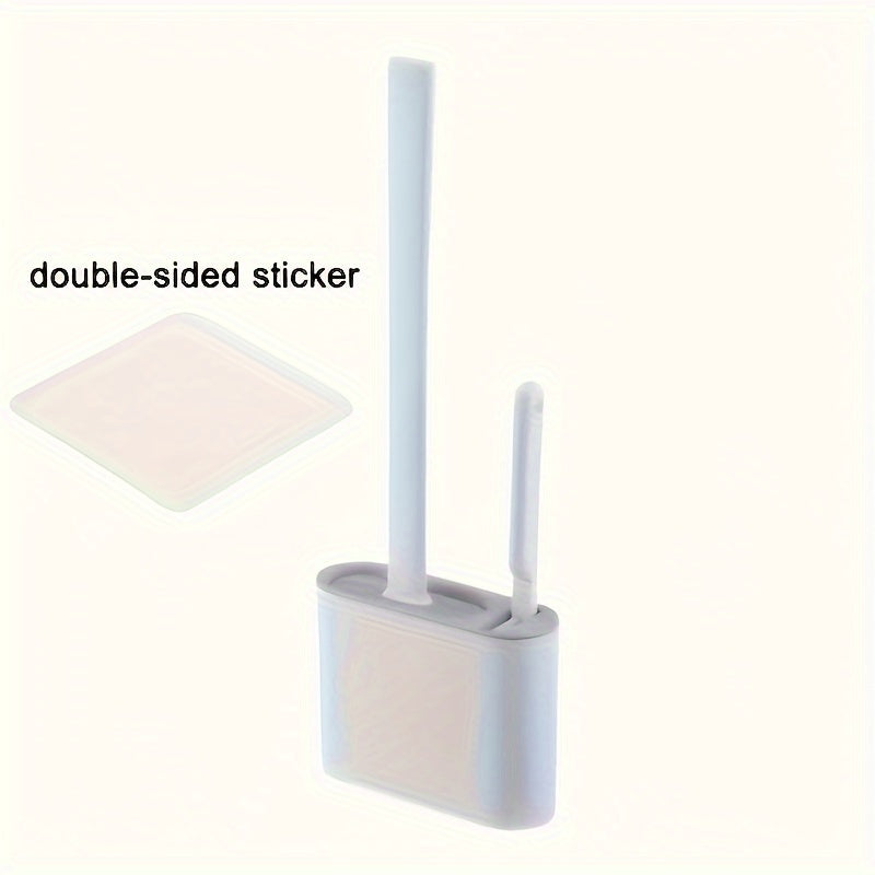 WallMounted Toilet Brush Set with Silicone Heads