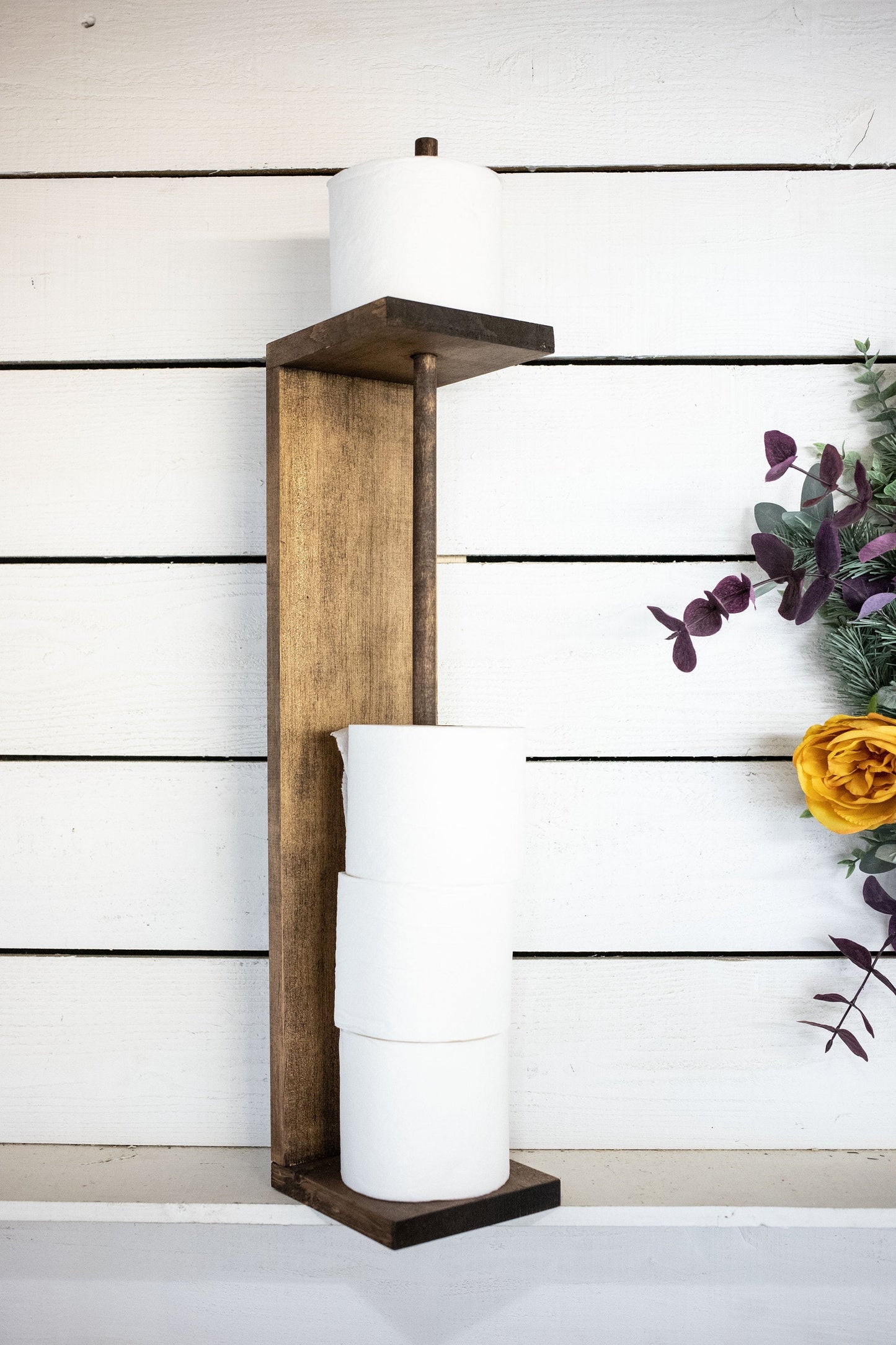 Toilet Paper Roll Holder with storage