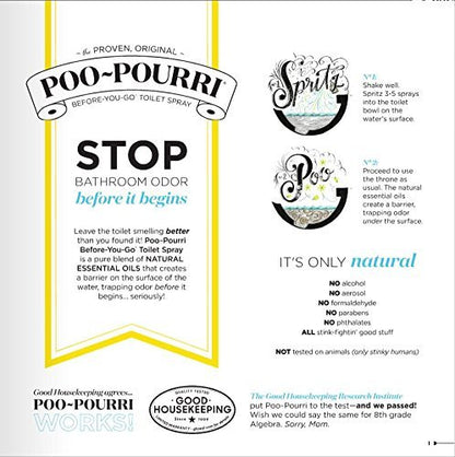Poo-Pourri Before-You-Go 16 Ounce Refill Bottle, Lavender Vanilla