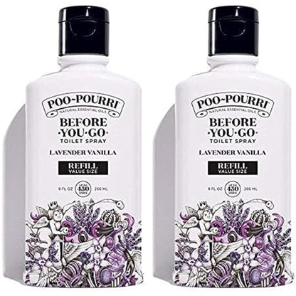 Poo-Pourri, Before-You-Go Toilet Spray, Original Lavender Vanilla - 4 oz, 2 Pack