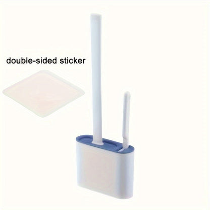 WallMounted Toilet Brush Set with Silicone Heads