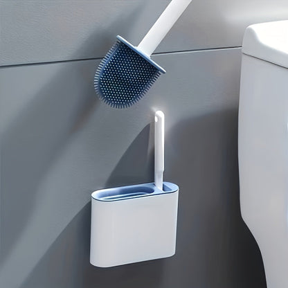 WallMounted Toilet Brush Set with Silicone Heads