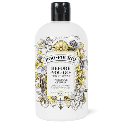 Poo-Pourri Before-You-Go Toilet Spray, Original Citrus, 8 Fl Oz - Lemon, Bergamot and Lemongrass